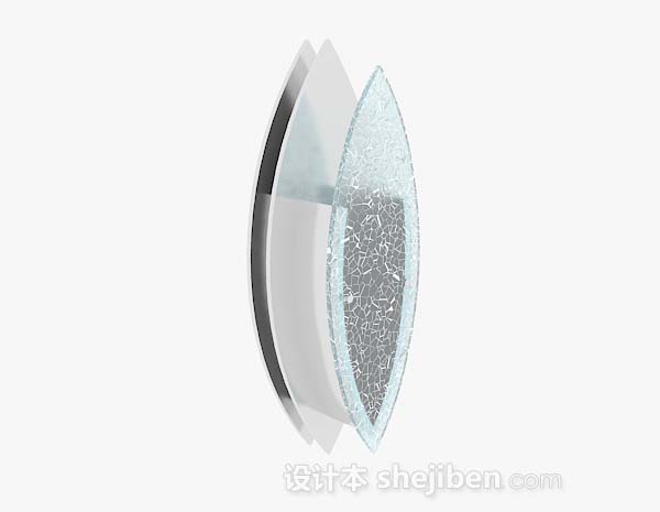 蓝色壁灯3d模型下载