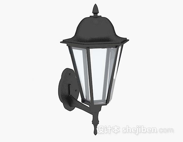 欧式黑色庭院灯3d模型下载