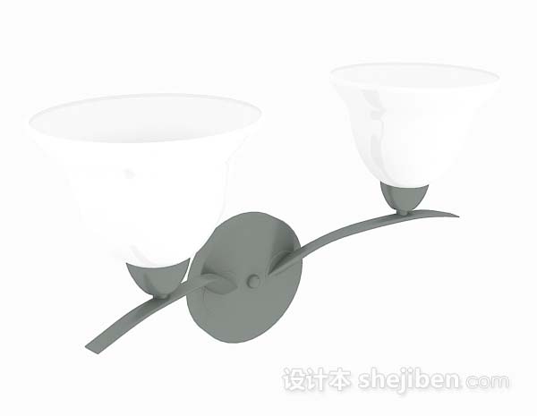 家居白色壁灯3d模型下载