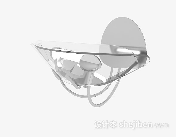 灰色简约壁灯3d模型下载