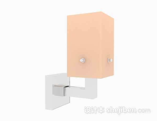 黄色方形壁灯3d模型下载