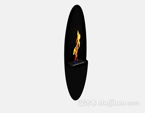 现代简约壁炉3d模型下载