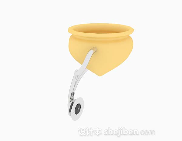 黄色壁灯3d模型下载