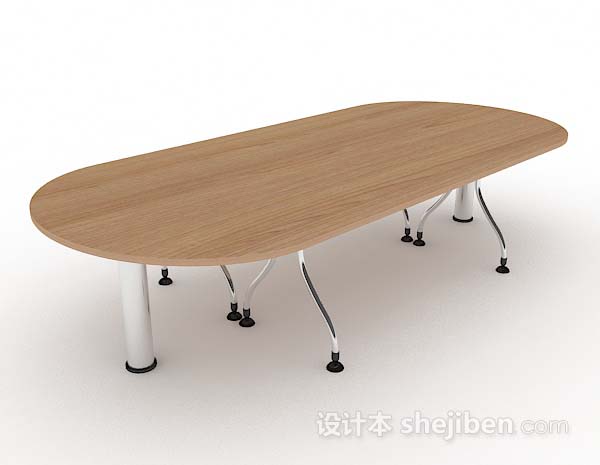 木质会议桌3d模型下载