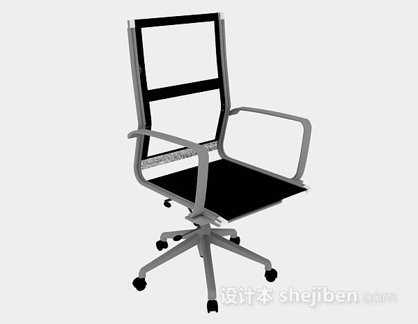 黑色办公椅3d模型下载