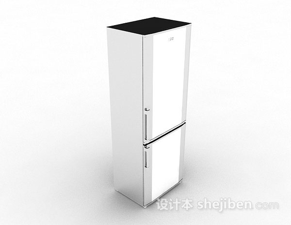 白色冰箱3d模型下载