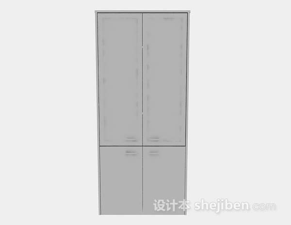 灰色衣柜3d模型下载