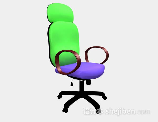 绿色办公椅3d模型下载