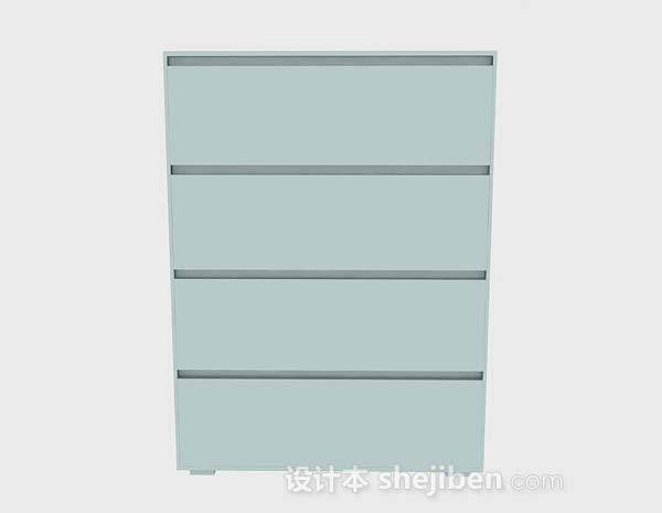 绿色办公柜3d模型下载