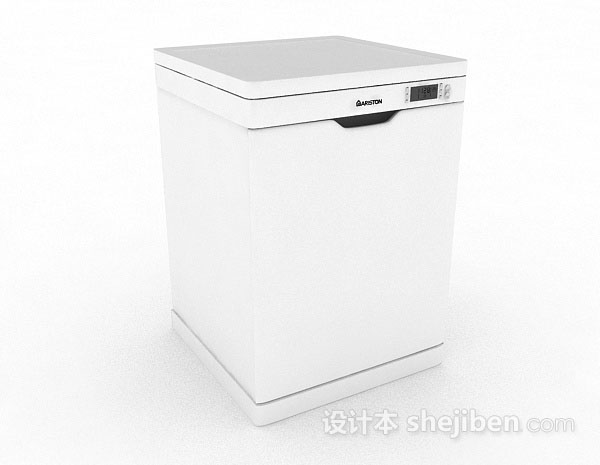白色洗衣机3d模型下载