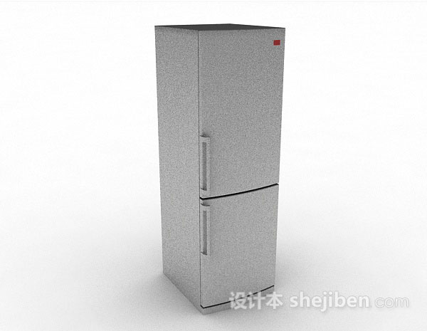 灰色冰箱3d模型下载