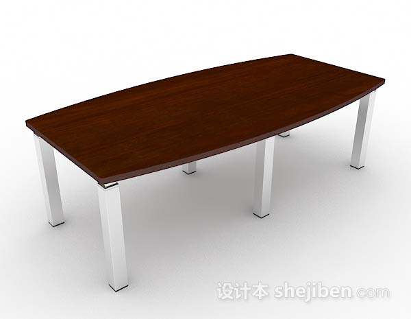 木质会议桌3d模型下载