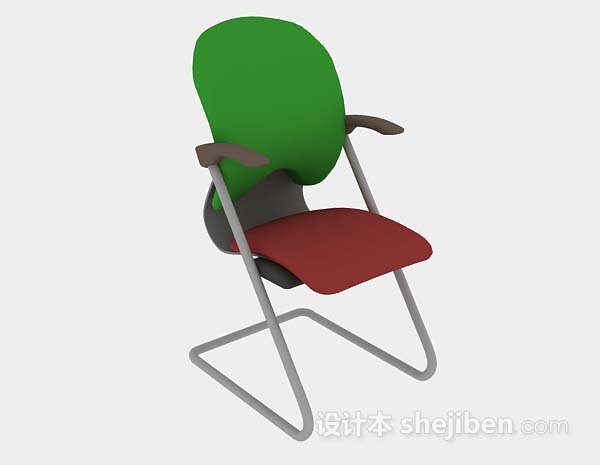 绿色办公椅3d模型下载