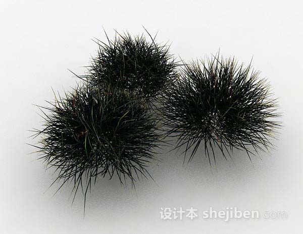 绿色杂草3d模型下载
