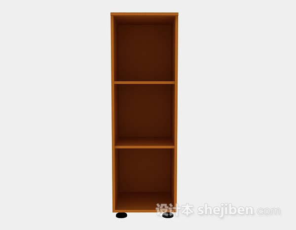 棕色木质展示柜3d模型下载