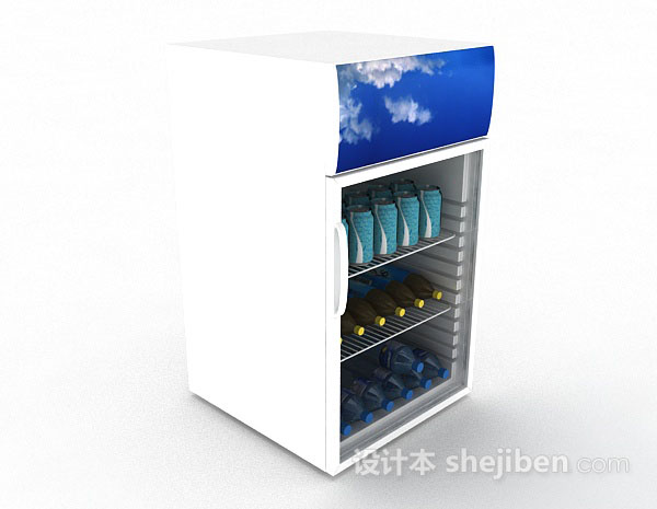 饮料冰柜3d模型下载