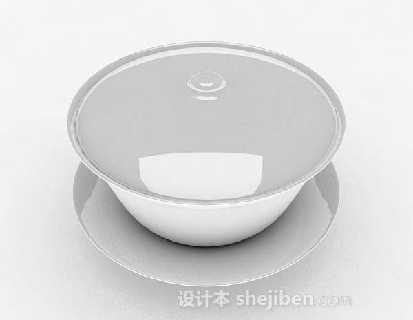 白色茶具3d模型下载