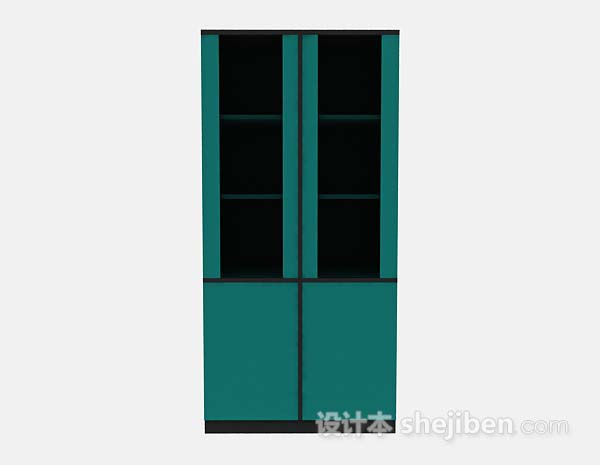 绿色展示柜3d模型下载