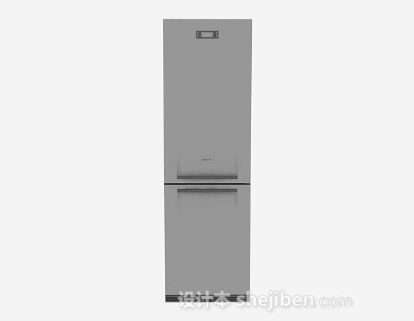 灰色冰箱3d模型下载