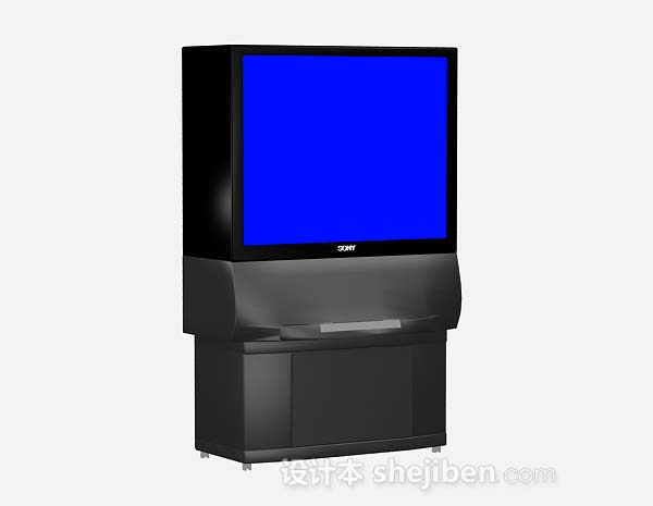 简约电视机3d模型下载