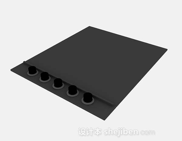 黑色电磁炉3d模型下载