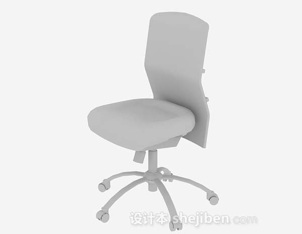 灰色办公椅3d模型下载
