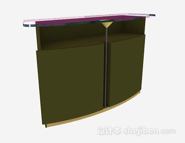绿色班台3d模型下载