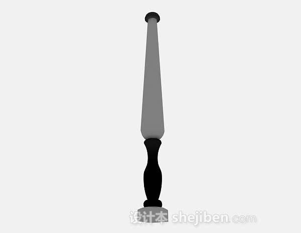 灰色柱子3d模型下载