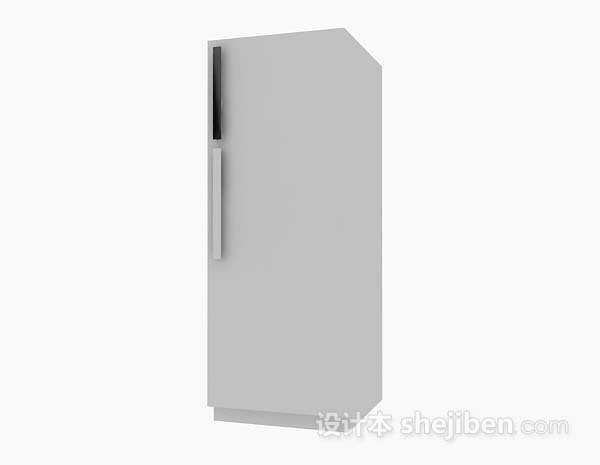灰色电冰箱3d模型下载