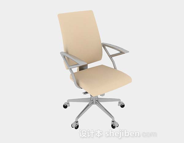 黄色办公椅3d模型下载