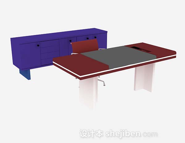 办公桌3d模型下载