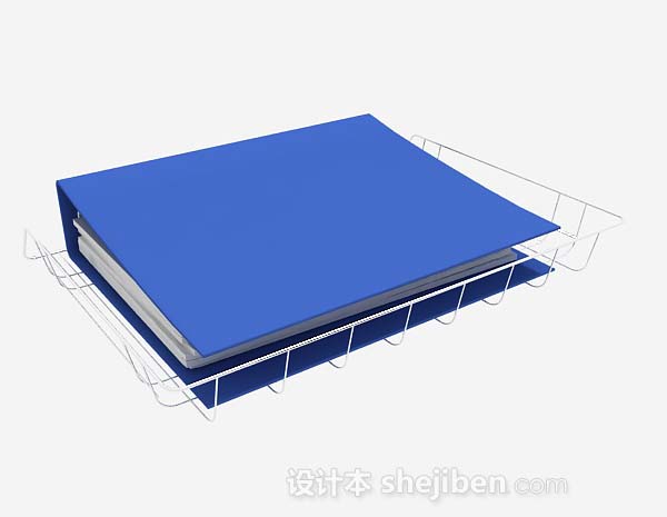 蓝色文件夹3d模型下载
