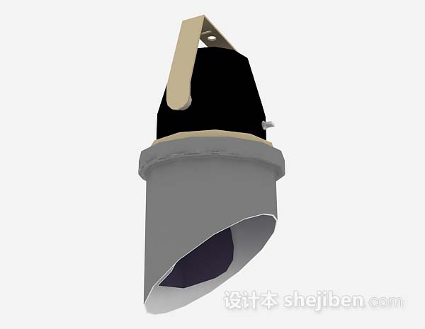灰色射灯3d模型下载