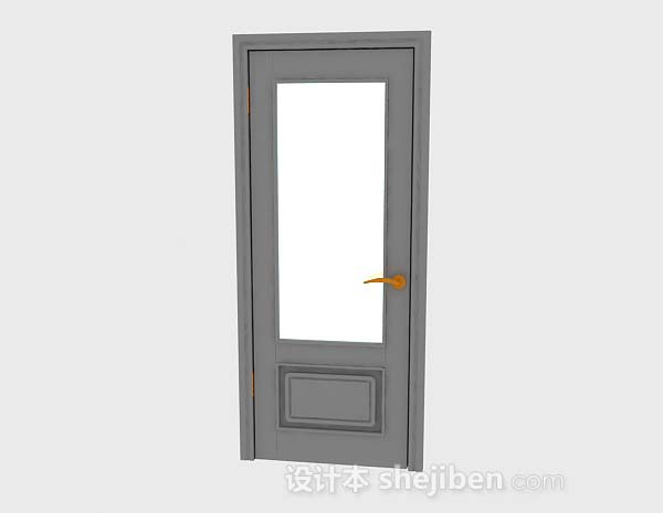 灰色门3d模型下载
