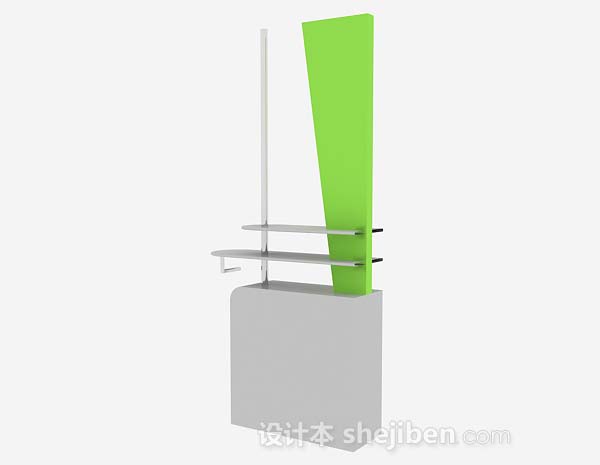 简约绿色梳妆台3d模型下载