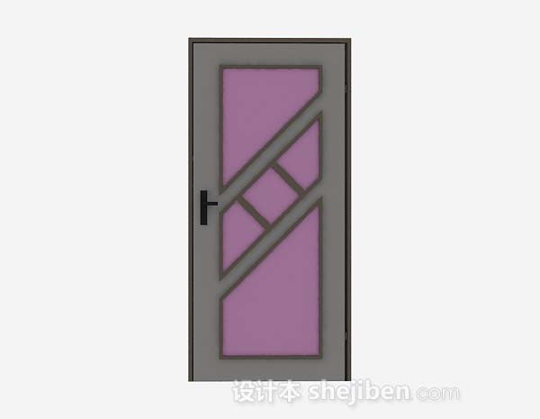 灰色家居门3d模型下载