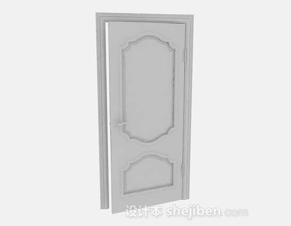 灰色木门3d模型下载