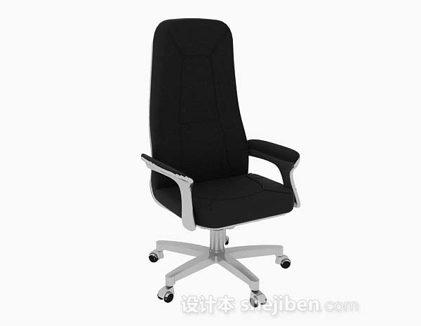 黑色办公椅3d模型下载