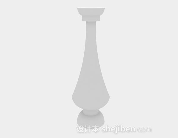 白色柱子3d模型下载