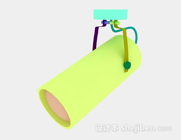 黄色射灯3d模型下载