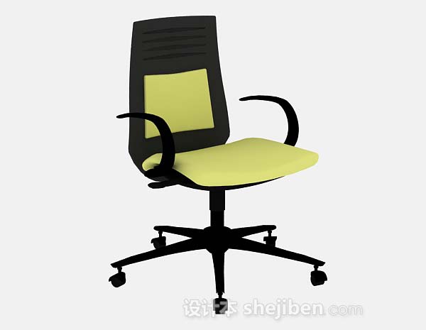 黄色办公椅3d模型下载