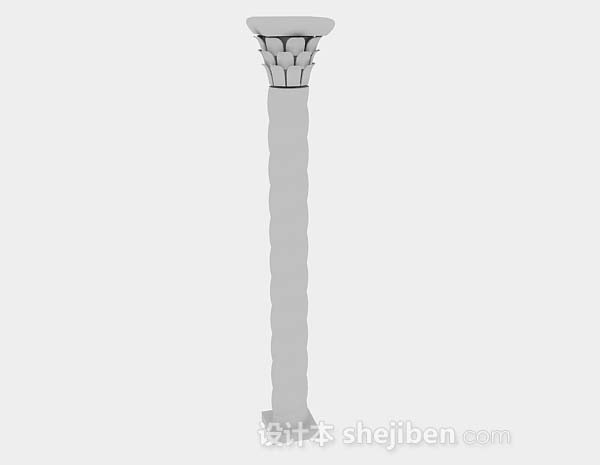 中式柱子3d模型下载