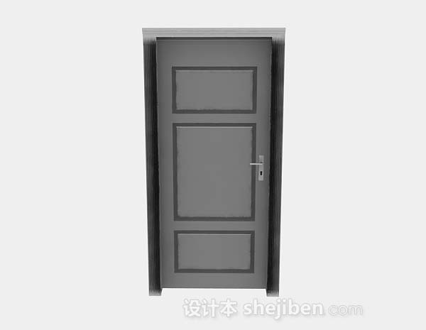 灰色家居门3d模型下载