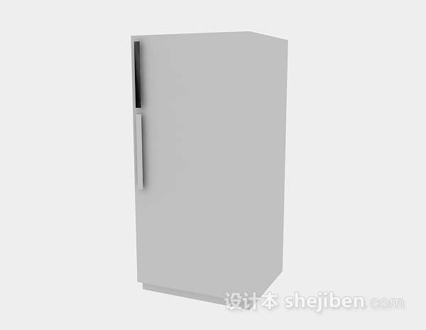灰色冰箱3d模型下载