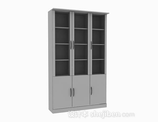 灰色展示柜3d模型下载