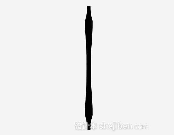 黑色柱子3d模型下载