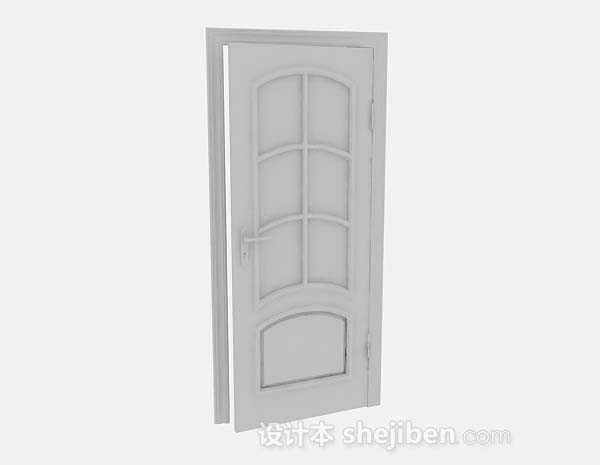 木质简约家居门3d模型下载