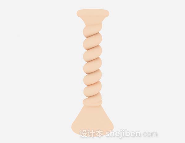 黄色柱子3d模型下载