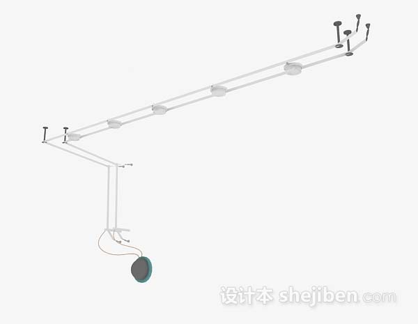灰色射灯架3d模型下载