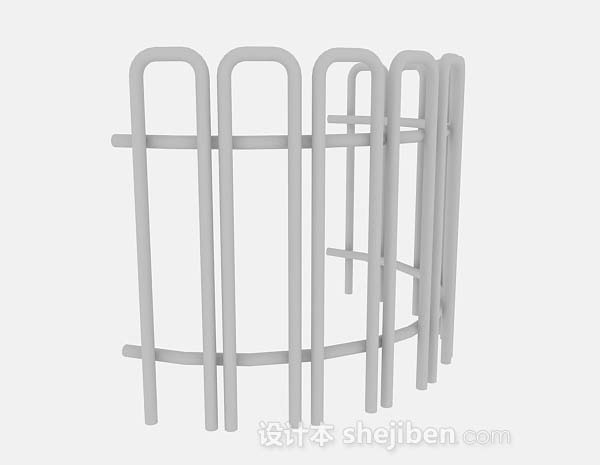 灰色栏杆3d模型下载